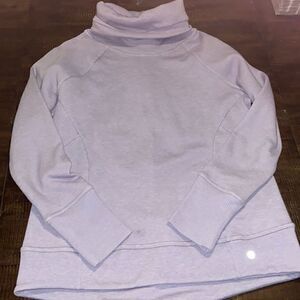 Apana Cowl Neck Cozy Sweat Shirt Lavender Small